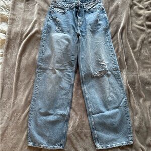 Stylish Distressed Blue Jeans